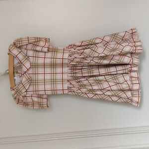 Little Stocking Company,  Girls, Short-Sleeve plaid dress with peter pan collar